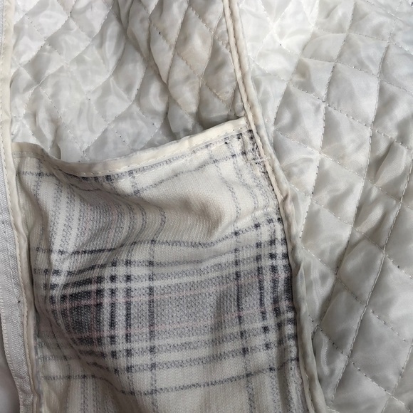 Basic Editions Cream Plaid Zip Front Vest - Picture 8 of 8